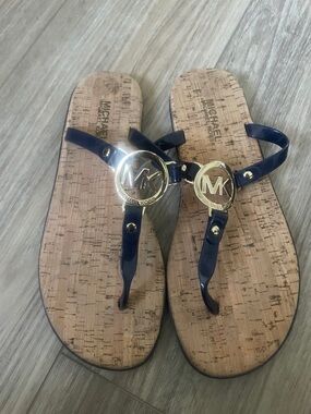 Michael Kors Women’s Size 8M Jelly/Cork Sandals - Navy - New